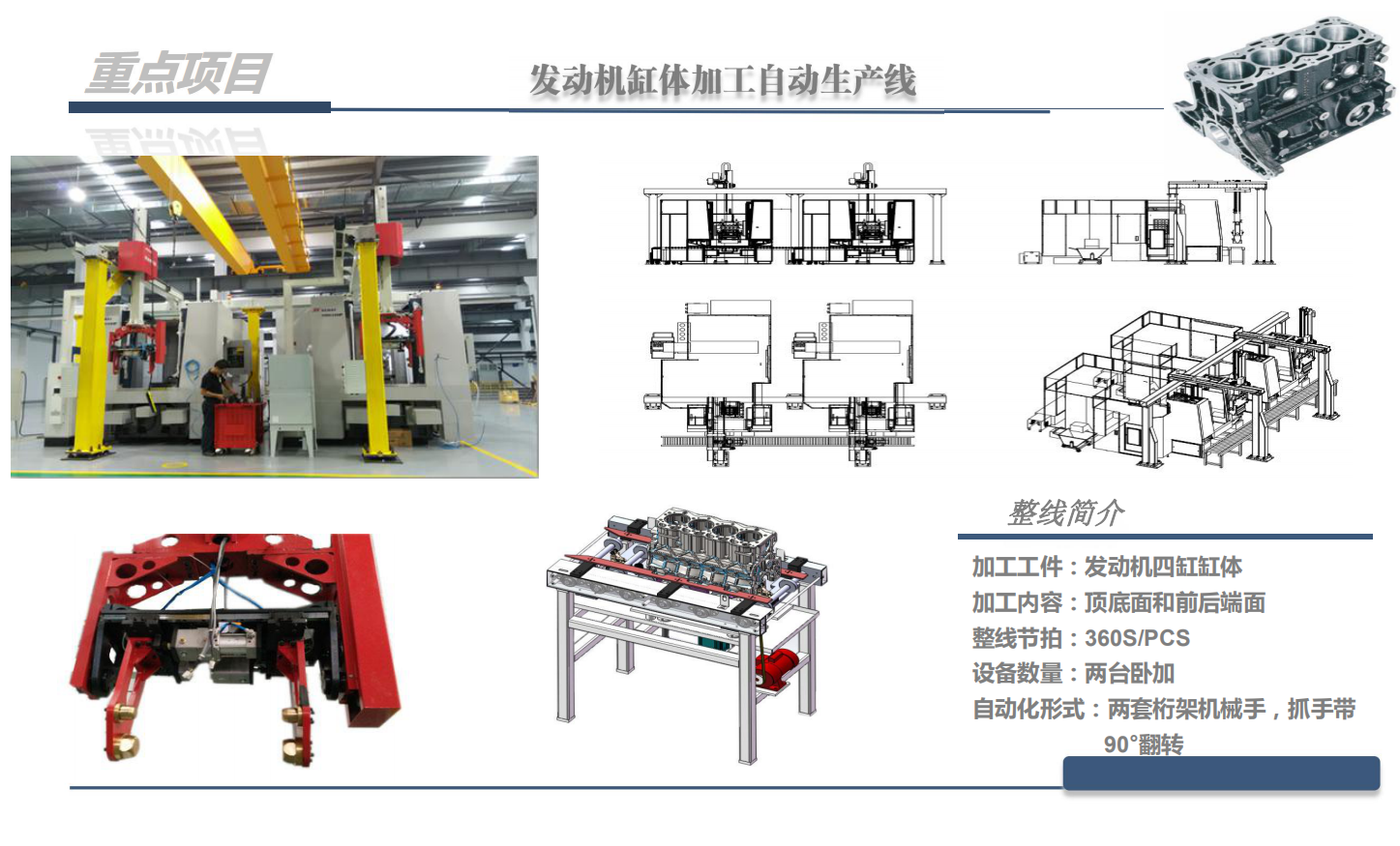 发动机缸体加工自动线